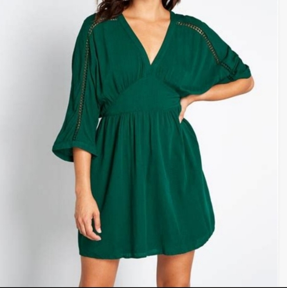 𝅺NWT - Jack By BB Dakota A-Line Green Mini Dress sz 6 - Picture 1 of 10